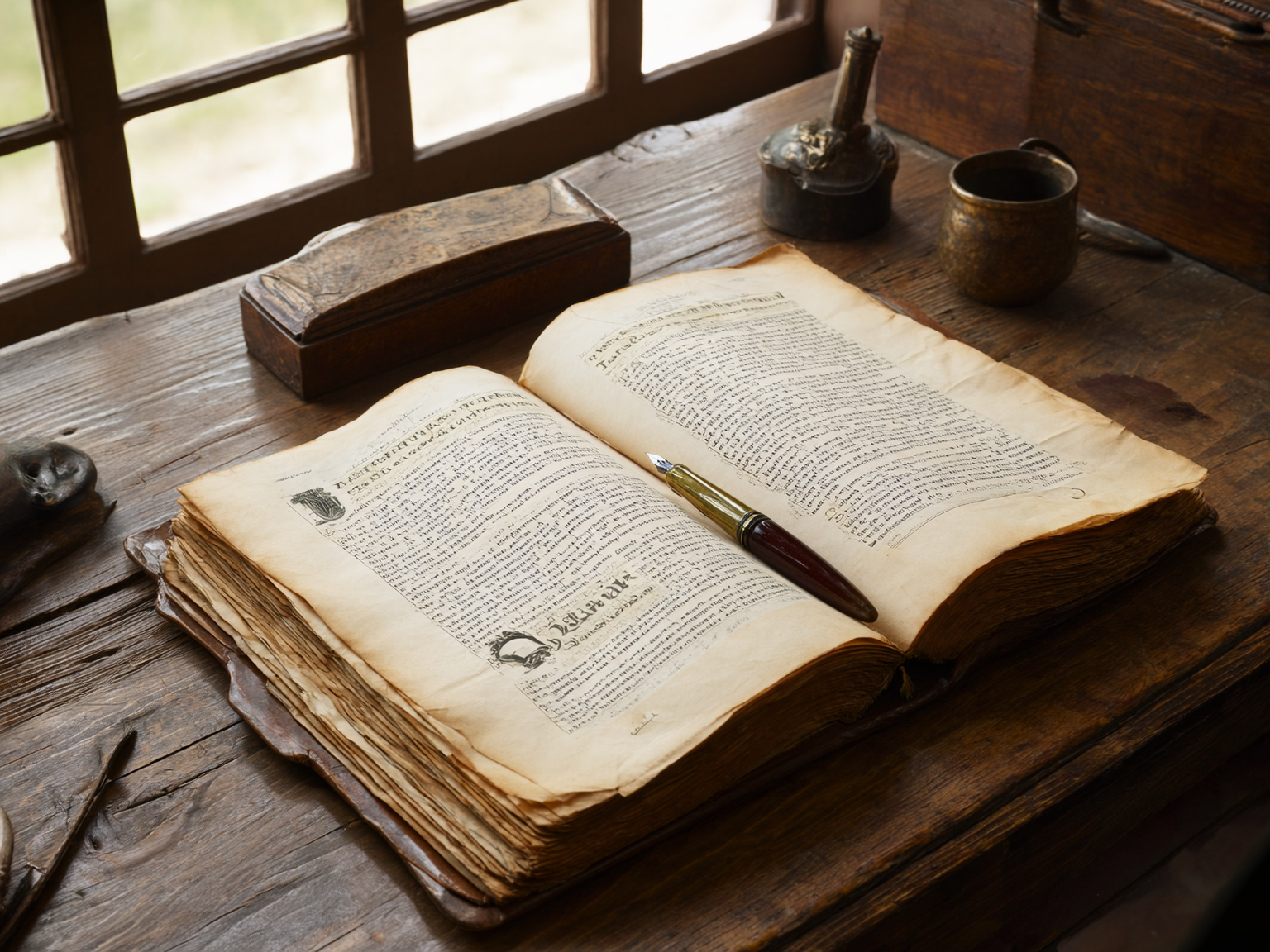 Historic founding-era document and quill symbolizing American ideals